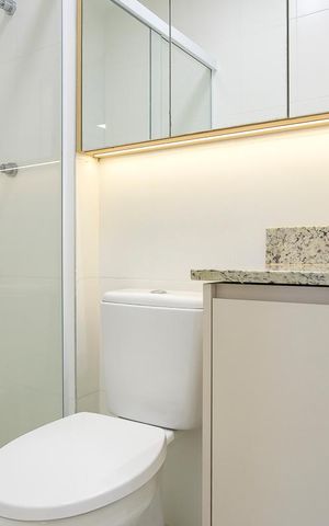 Apartamento à venda com 63m², 2 quartos e 2 vagasBanheiro social