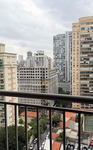 Studio para alugar com 33m², 1 quarto e sem vaga Studio para alugar com 33m², 1 quarto e sem vagaVaranda
