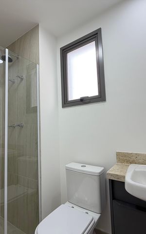 Studio para alugar com 33m², 1 quarto e sem vaga Studio para alugar com 33m², 1 quarto e sem vagaBanheiro