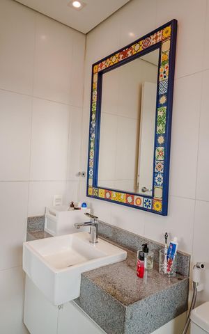 Apartamento à venda com 62m², 1 quarto e 1 vaga Apartamento à venda com 62m², 1 quarto e 1 vagaBanheiro da Suíte