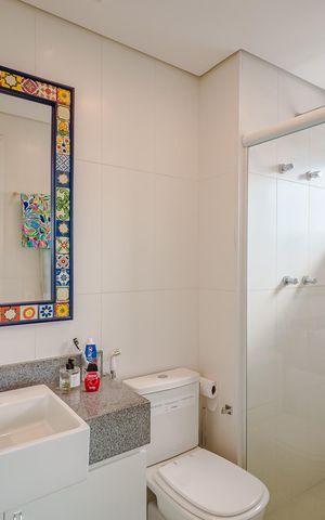 Apartamento à venda com 62m², 1 quarto e 1 vaga Apartamento à venda com 62m², 1 quarto e 1 vagaBanheiro da Suíte