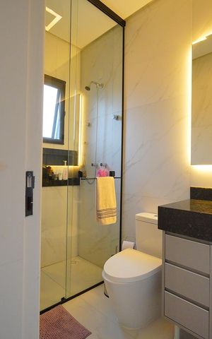 Casa de condomínio para alugar com 260m², 4 quartos e 2 vagasBanheiro da Suíte 1