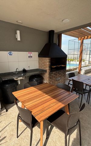 Apartamento para alugar com 44m², 2 quartos e 1 vagaÁrea gourmet 