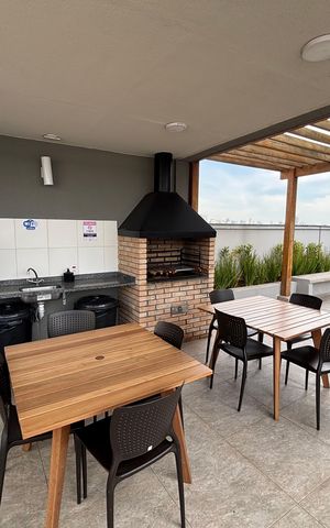 Apartamento para alugar com 44m², 2 quartos e 1 vagaÁrea gourmet 