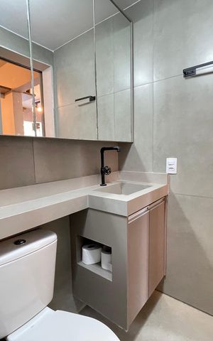 Apartamento para alugar com 28m², 1 quarto e sem vaga Apartamento para alugar com 28m², 1 quarto e sem vagaBanheiro