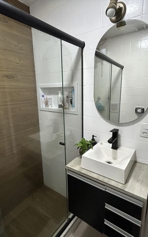 Apartamento à venda com 58m², 1 quarto e 1 vagaBanheiro