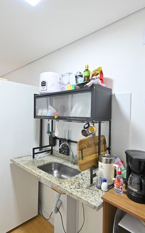 Studio à venda com 27m², 1 quarto e sem vagaCozinha