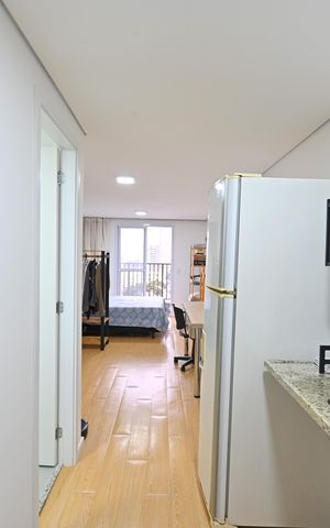 Studio à venda com 27m², 1 quarto e sem vagaCozinha