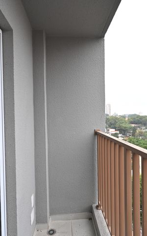 Studio à venda com 27m², 1 quarto e sem vagaVaranda