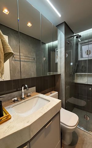 Apartamento à venda com 75m², 3 quartos e 2 vagas Apartamento à venda com 75m², 3 quartos e 2 vagasBanheiro