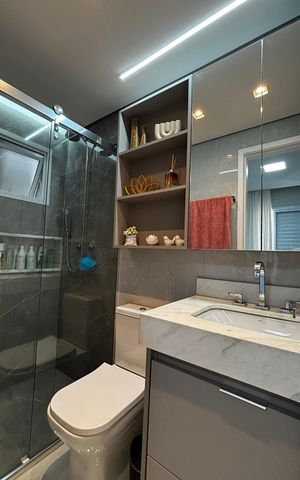 Apartamento à venda com 75m², 3 quartos e 2 vagas Apartamento à venda com 75m², 3 quartos e 2 vagasBanheiro da Suíte
