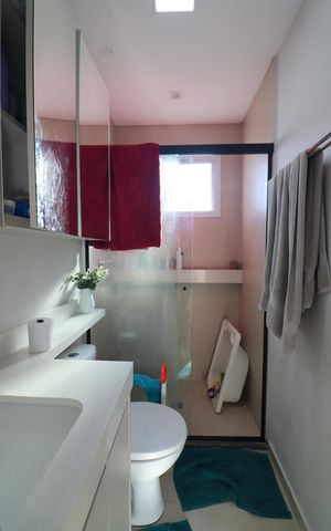 Apartamento à venda com 69m², 2 quartos e 2 vagasQuarto 1 - Suíte Banheiro 