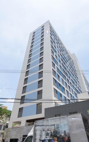 Apartamento para alugar com 31m², 1 quarto e 1 vaga Apartamento para alugar com 31m², 1 quarto e 1 vagaFachada