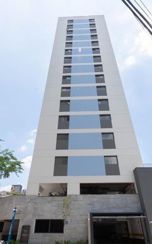 Apartamento para alugar com 31m², 1 quarto e 1 vaga Apartamento para alugar com 31m², 1 quarto e 1 vagaFachada