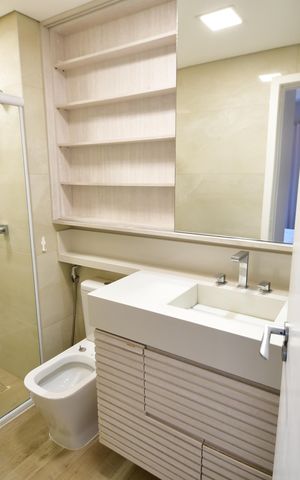 Apartamento à venda com 47m², 1 quarto e 1 vagaBanheiro