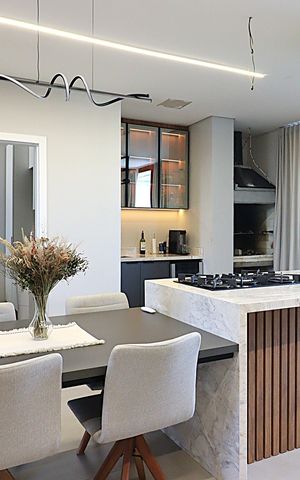 Casa de condomínio para alugar com 196m², 2 quartos e 2 vagasSala  cozinha americana integrada