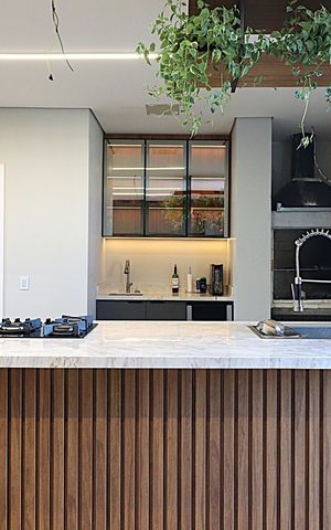 Casa de condomínio para alugar com 196m², 2 quartos e 2 vagasSala  cozinha americana integrada