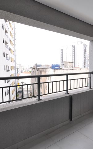 Studio para alugar com 26m², 1 quarto e sem vagaSacada da Sala/Quarto