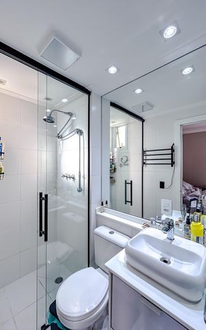 Apartamento à venda com 77m², 2 quartos e 2 vagasBanheiro da Suíte