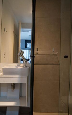 Studio para alugar com 24m², 1 quarto e sem vaga Studio para alugar com 24m², 1 quarto e sem vagaBanheiro