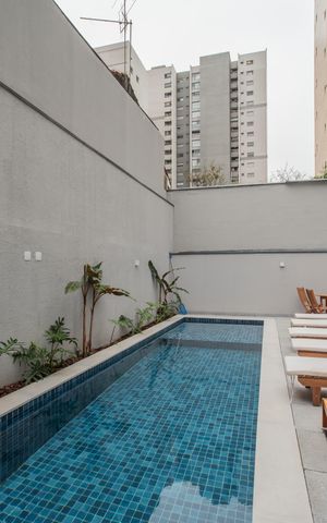 Apartamento para alugar com 25m², 1 quarto e sem vaga Apartamento para alugar com 25m², 1 quarto e sem vagaÁrea comum - Piscina