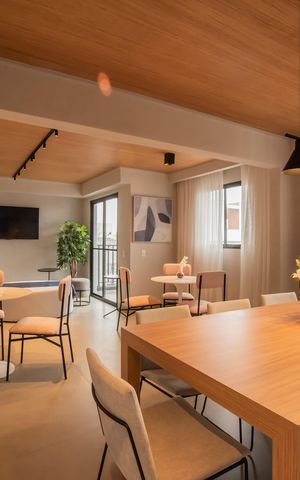 Apartamento para alugar com 25m², 1 quarto e sem vaga Apartamento para alugar com 25m², 1 quarto e sem vagaÁrea comum - Salão de festas