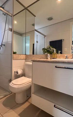 Apartamento à venda com 128m², 3 quartos e 3 vagas Apartamento à venda com 128m², 3 quartos e 3 vagasBanheiro