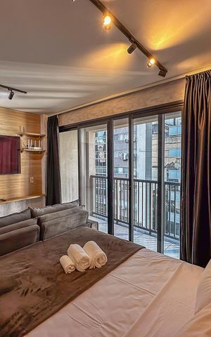 Studio à venda com 34m², 1 quarto e sem vaga