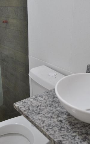 Casa de condomínio para alugar com 35m², 1 quarto e sem vagaBanheiro social