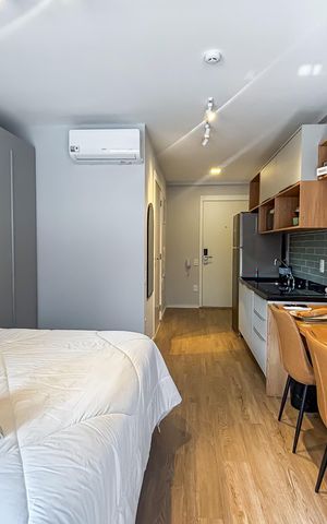 Studio para alugar com 27m², 1 quarto e sem vaga