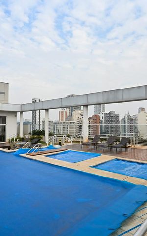 Studio à venda com 35m², 1 quarto e 1 vagaPiscina