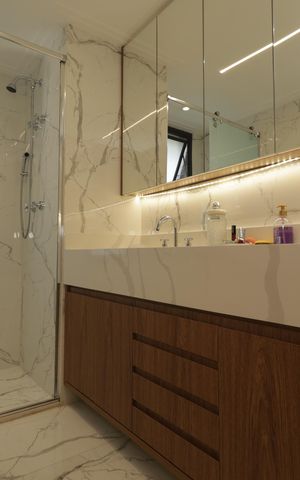 Apartamento à venda com 147m², 3 quartos e 2 vagasBanheiro da Suíte 3