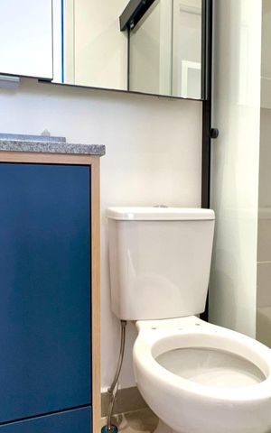 Studio para alugar com 39m², 1 quarto e sem vaga Studio para alugar com 39m², 1 quarto e sem vagaBanheiro da Suíte