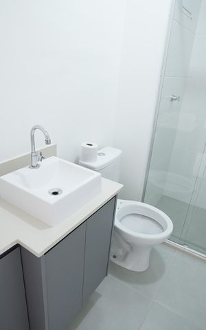 Apartamento para alugar com 61m², 3 quartos e 1 vaga Apartamento para alugar com 61m², 3 quartos e 1 vagaBanheiro social