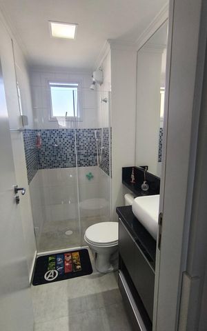Apartamento à venda com 57m², 2 quartos e 2 vagas Apartamento à venda com 57m², 2 quartos e 2 vagasBanheiro