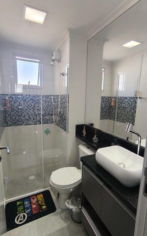 Apartamento à venda com 57m², 2 quartos e 2 vagas Apartamento à venda com 57m², 2 quartos e 2 vagasBanheiro