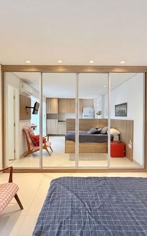 Studio à venda com 38m², 1 quarto e 1 vaga Studio à venda com 38m², 1 quarto e 1 vagaQuarto