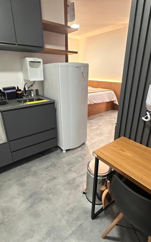 Studio para alugar com 32m², 1 quarto e 1 vaga Studio para alugar com 32m², 1 quarto e 1 vagaCozinha