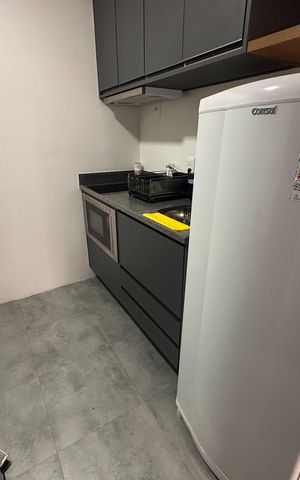Studio para alugar com 32m², 1 quarto e 1 vaga Studio para alugar com 32m², 1 quarto e 1 vagaCozinha