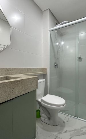 Studio para alugar com 36m², 1 quarto e 1 vaga Studio para alugar com 36m², 1 quarto e 1 vagaBanheiro