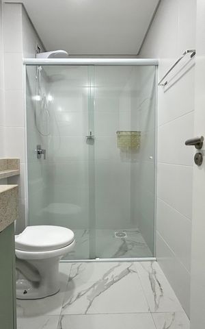 Studio para alugar com 36m², 1 quarto e 1 vaga Studio para alugar com 36m², 1 quarto e 1 vagaBanheiro