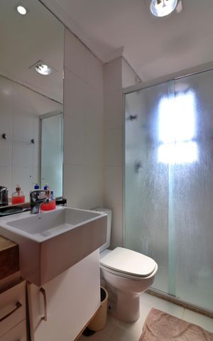 Apartamento à venda com 78m², 3 quartos e 2 vagasQuarto 1 - Suíte Banheiro 