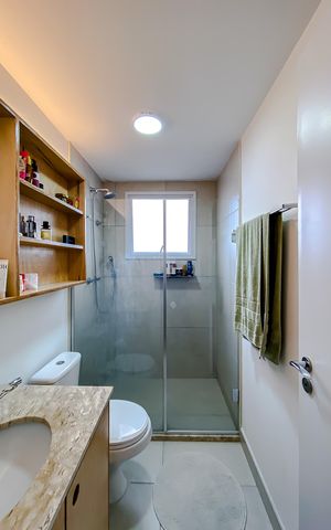 Apartamento à venda com 82m², 2 quartos e 1 vaga Apartamento à venda com 82m², 2 quartos e 1 vagaBanheiro da Suíte