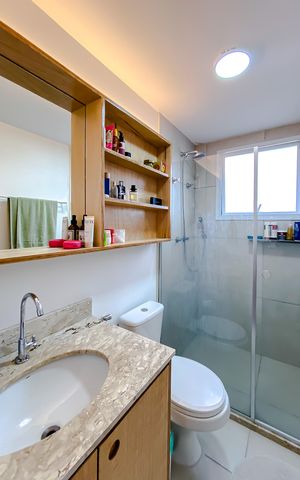 Apartamento à venda com 82m², 2 quartos e 1 vaga Apartamento à venda com 82m², 2 quartos e 1 vagaBanheiro da Suíte