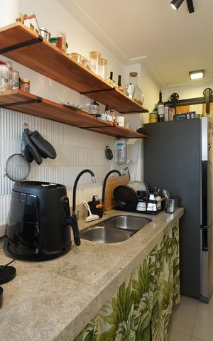 Studio à venda com 37m², 1 quarto e sem vagaCozinha e Área de Serviço