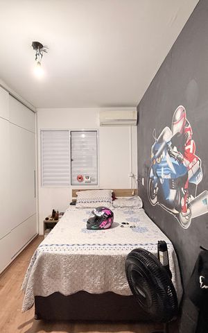 Casa de condomínio à venda com 111m², 3 quartos e 3 vagasQuarto 2