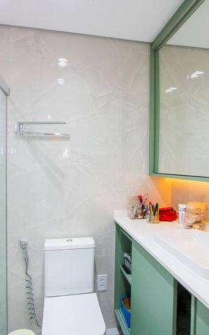 Apartamento para alugar com 130m², 3 quartos e 2 vagasBanheiro do quarto 1
