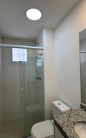 Apartamento à venda com 63m², 2 quartos e 1 vaga Apartamento à venda com 63m², 2 quartos e 1 vagaBanheiro Social
