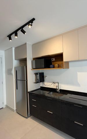 Studio à venda com 26m², 1 quarto e sem vaga Studio à venda com 26m², 1 quarto e sem vagaCozinha