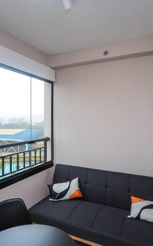 Studio para alugar com 28m², 1 quarto e sem vagaVaranda do studio